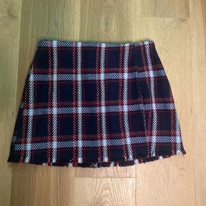 Plaid mini skirt